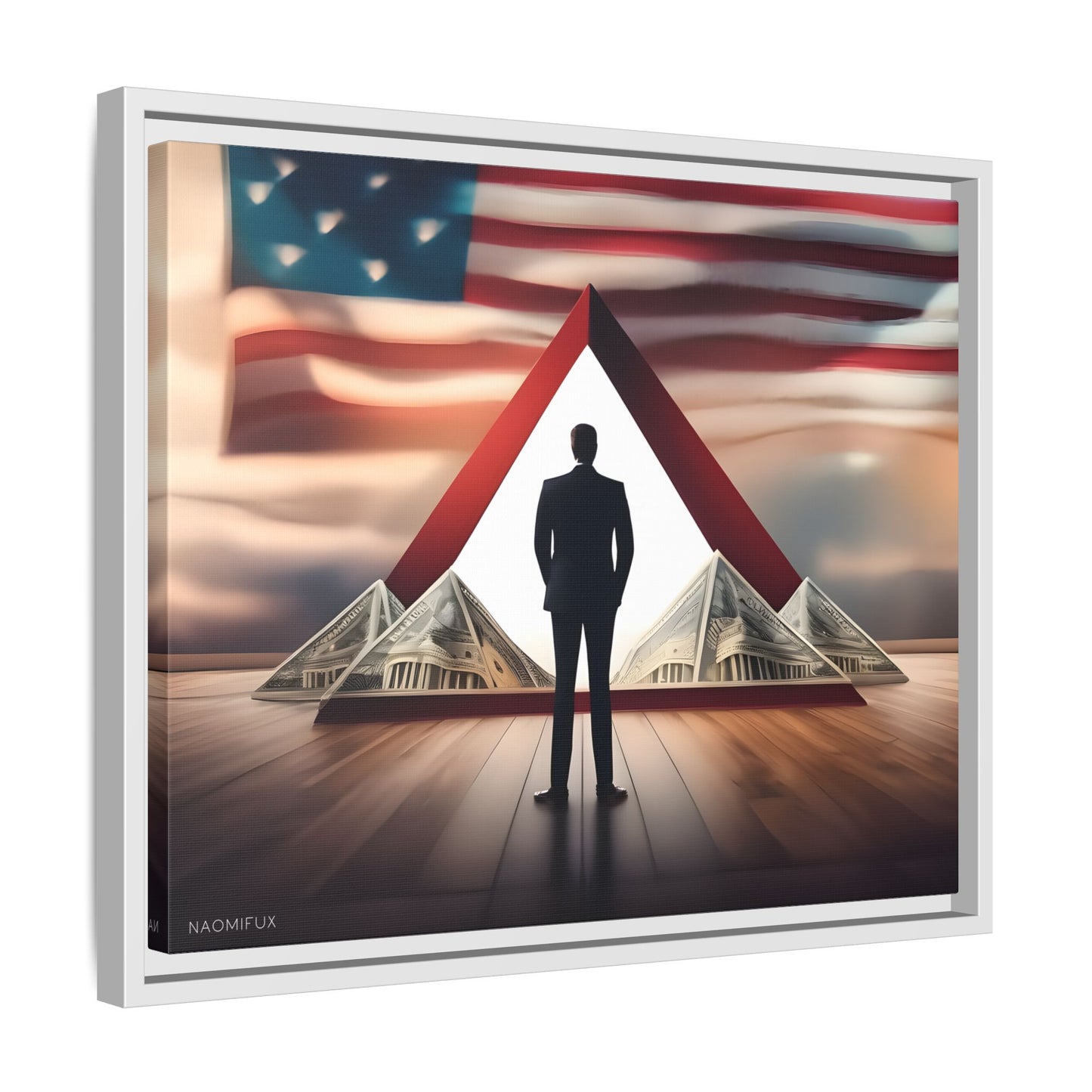 “Patriotic Prosperity” Framed Canvas Art