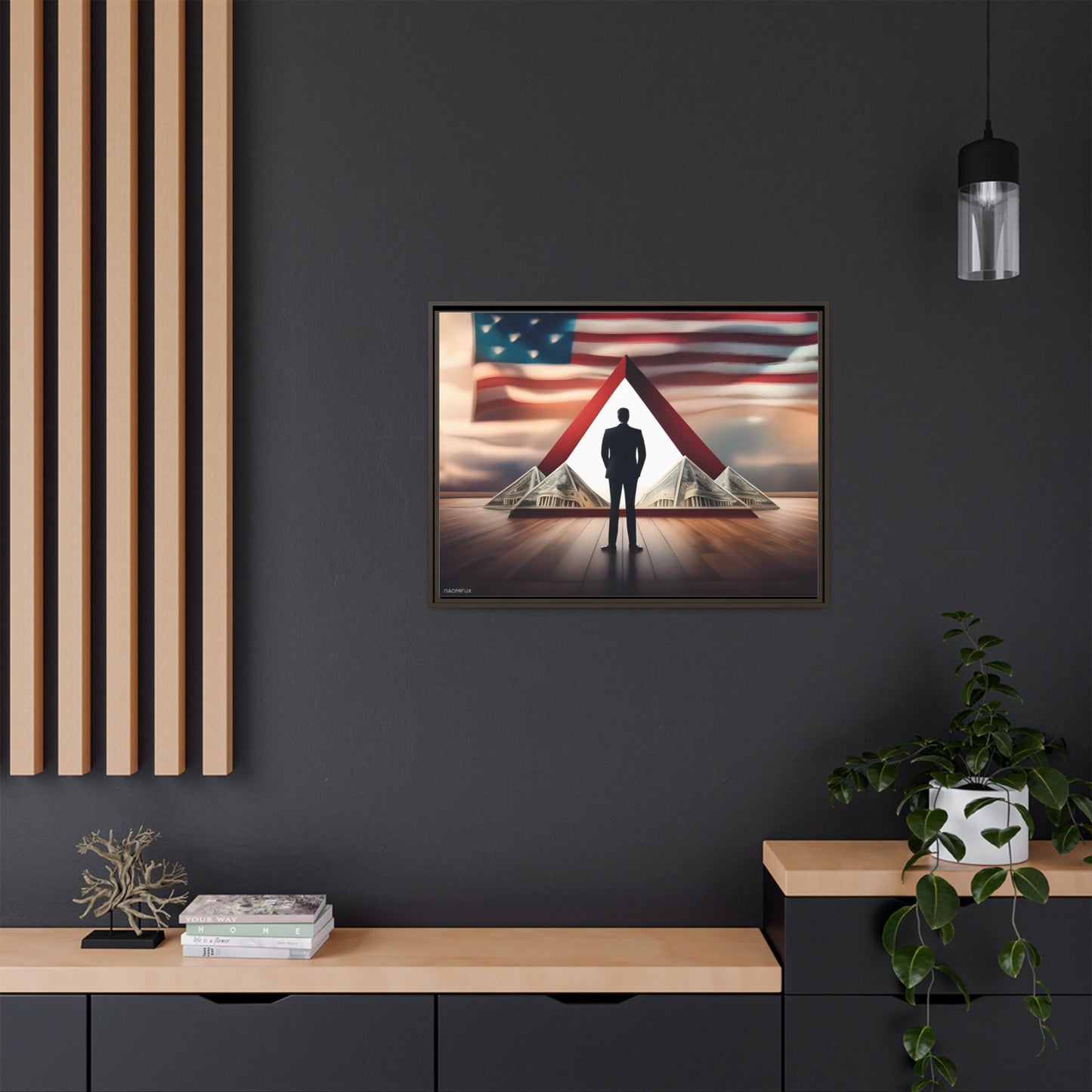 “Patriotic Prosperity” Framed Canvas Art