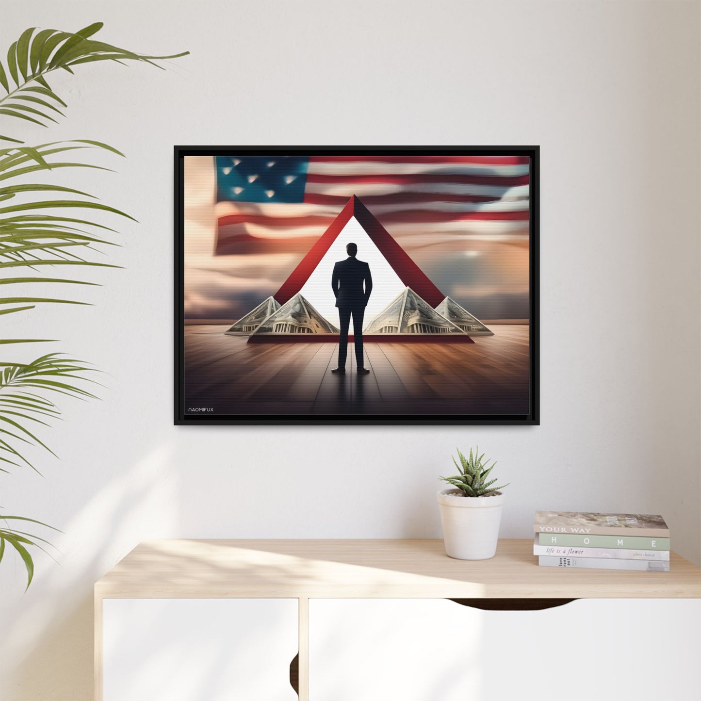 “Patriotic Prosperity” Framed Canvas Art