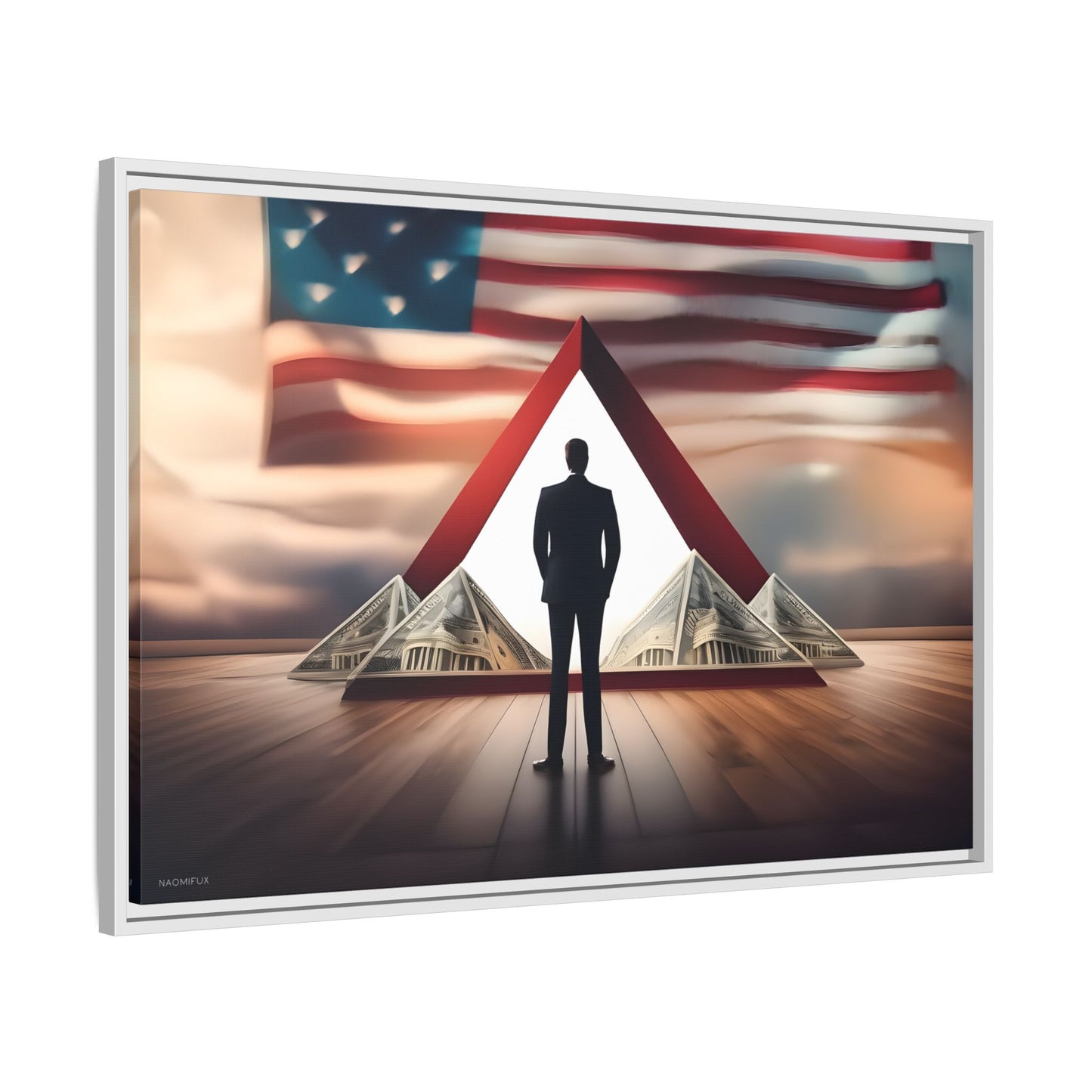 “Patriotic Prosperity” Framed Canvas Art