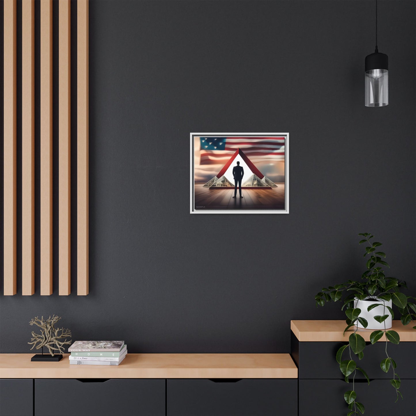 “Patriotic Prosperity” Framed Canvas Art