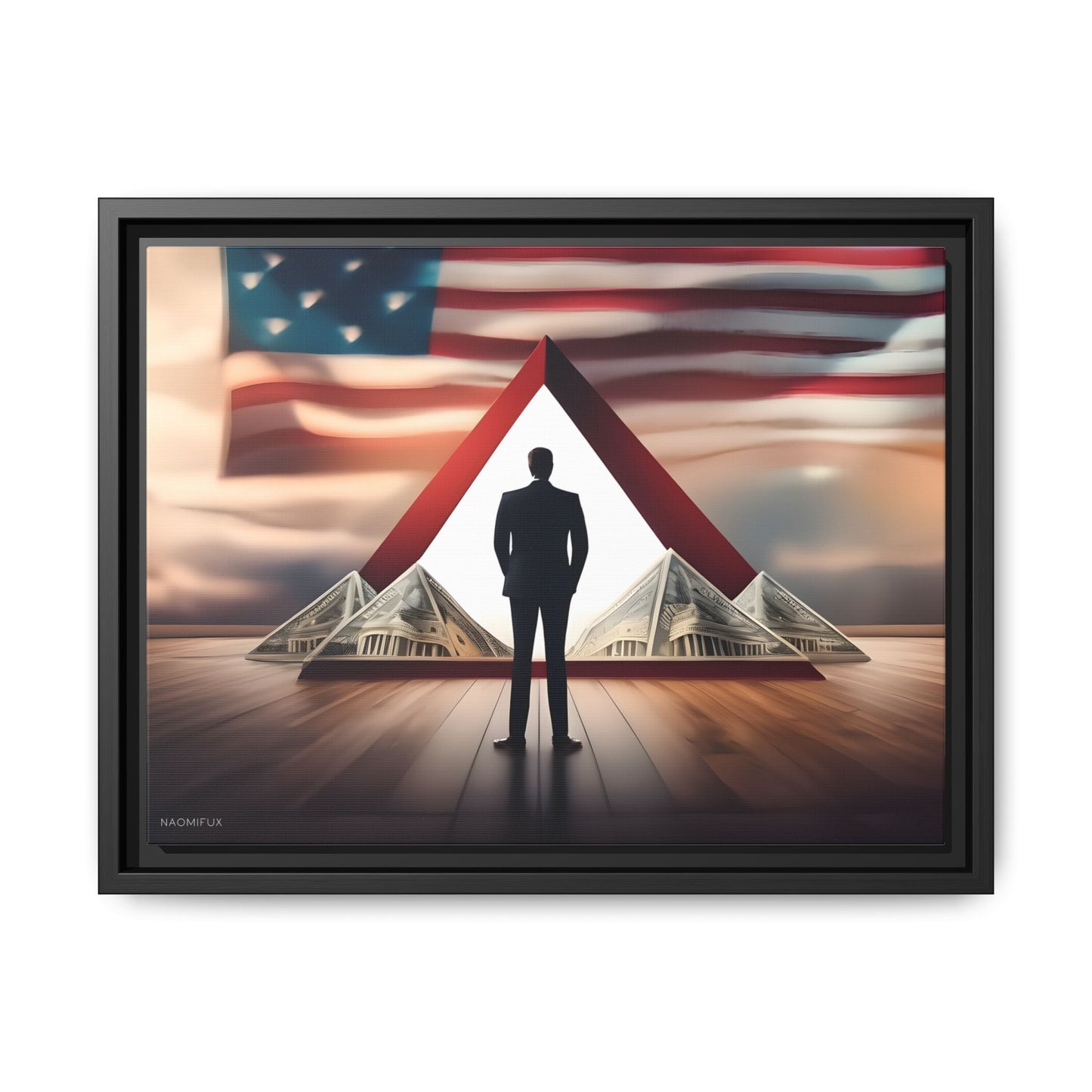 “Patriotic Prosperity” Framed Canvas Art