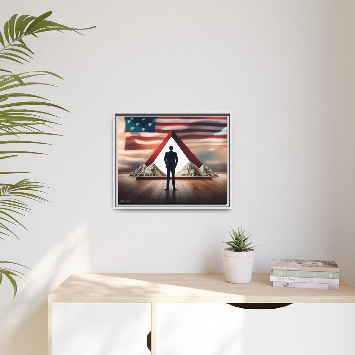 “Patriotic Prosperity” Framed Canvas Art