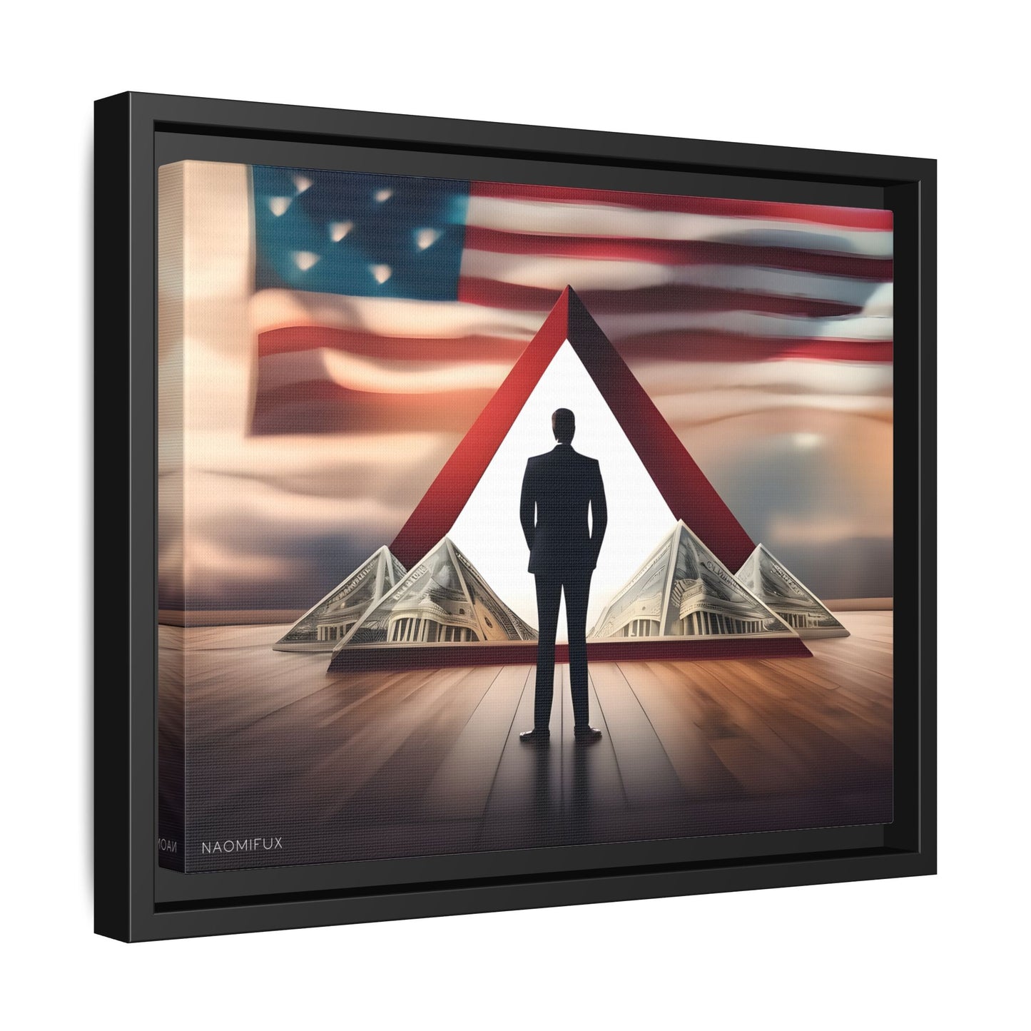 “Patriotic Prosperity” Framed Canvas Art