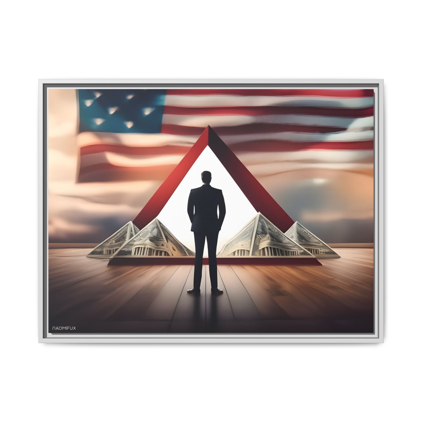 “Patriotic Prosperity” Framed Canvas Art