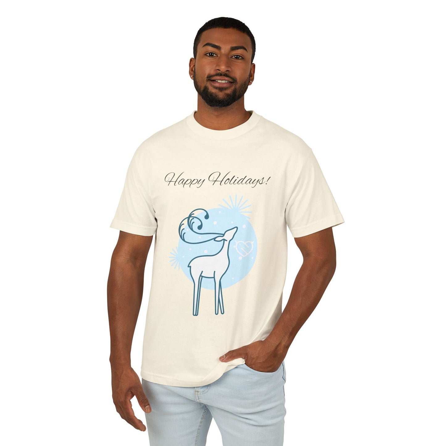 T-Shirt Happy Holidays Unisex Garment-Dyed Heavyweight Cotton Tee