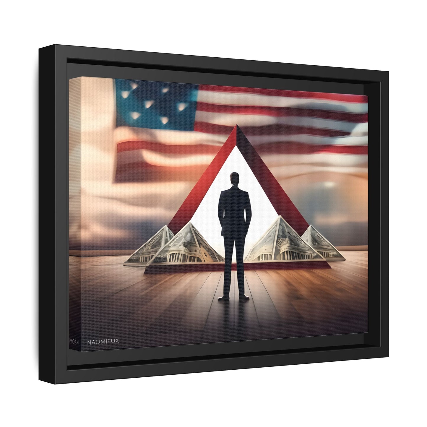 “Patriotic Prosperity” Framed Canvas Art