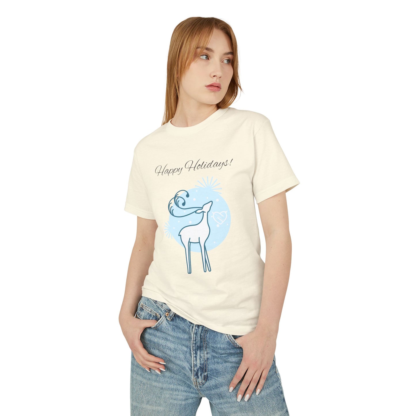 T-Shirt Happy Holidays Unisex Garment-Dyed Heavyweight Cotton Tee