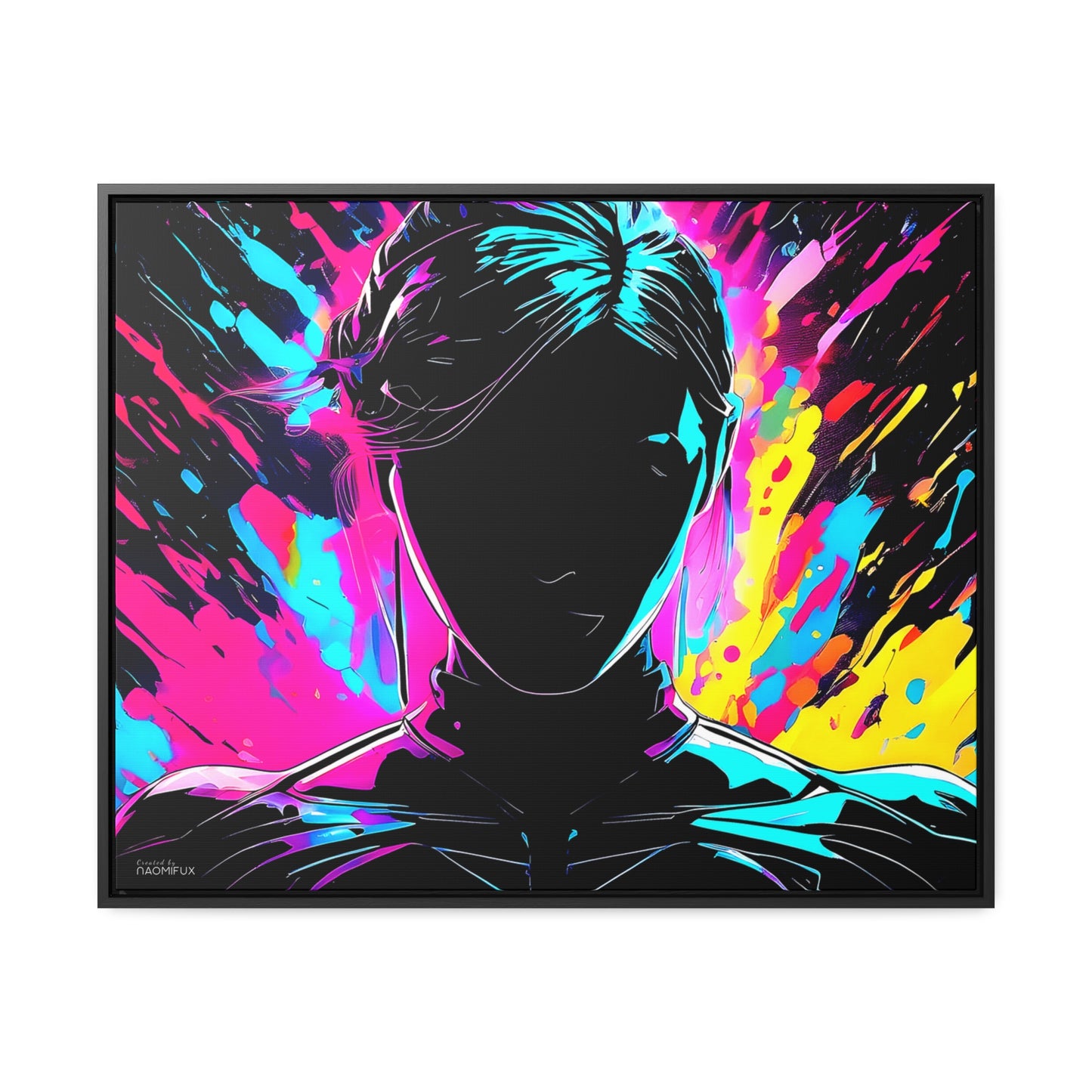 Neon Dreams: Abstract Canvas Art