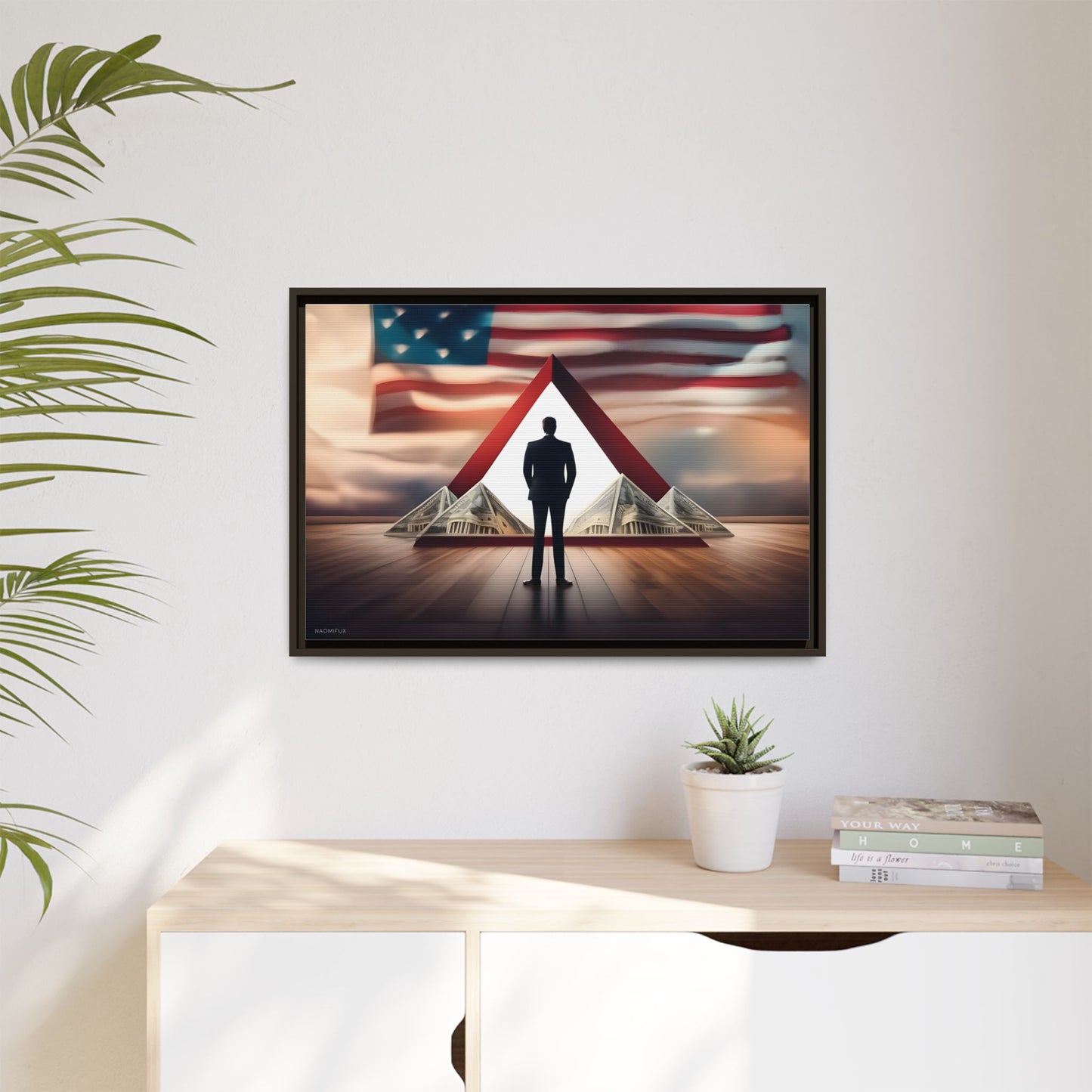 “Patriotic Prosperity” Framed Canvas Art