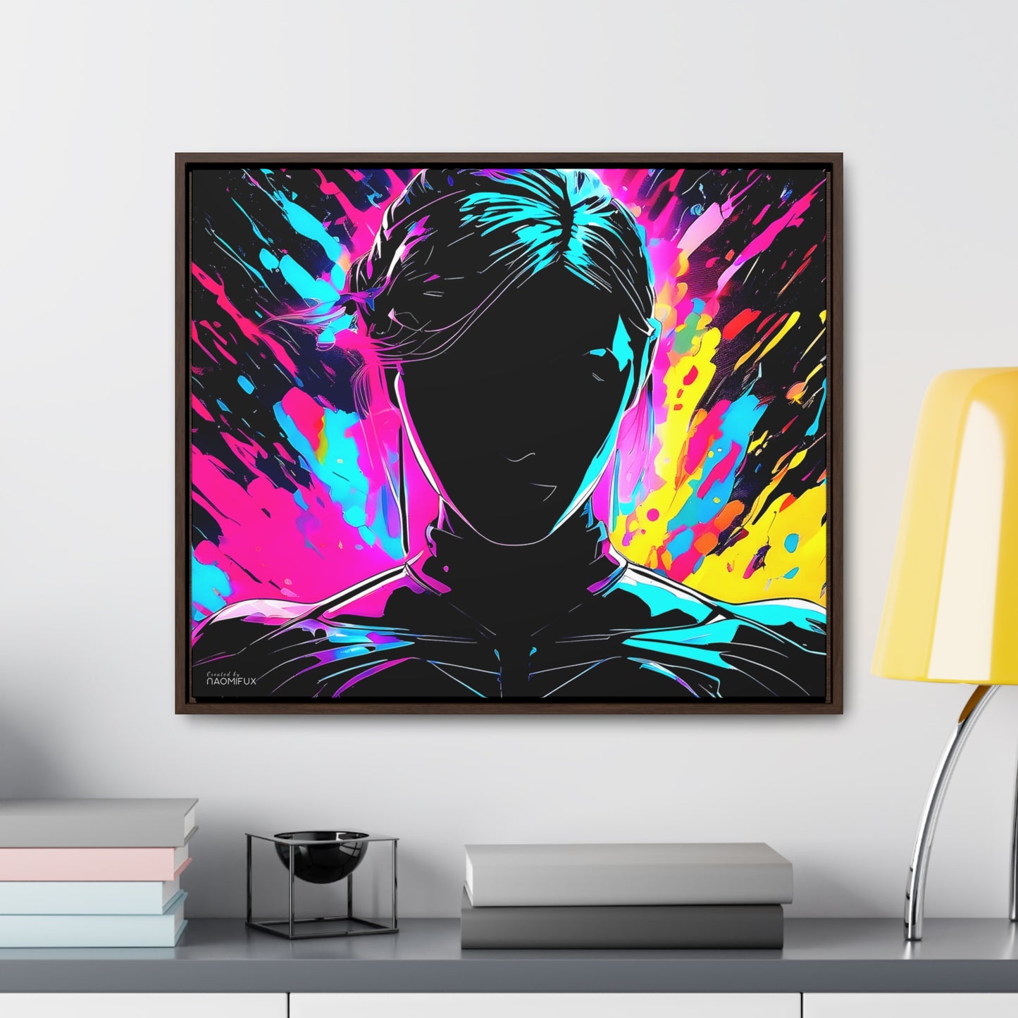 Neon Dreams: Abstract Canvas Art