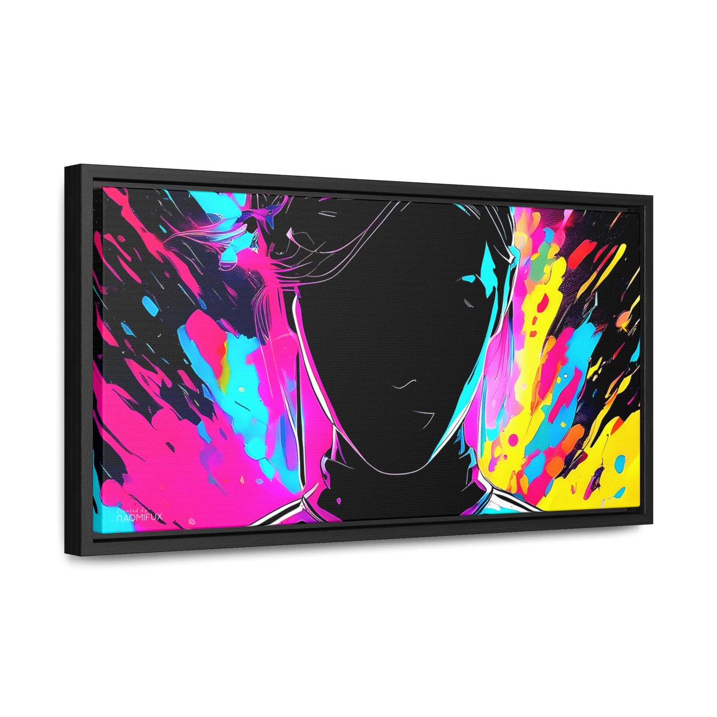 Neon Dreams: Abstract Canvas Art