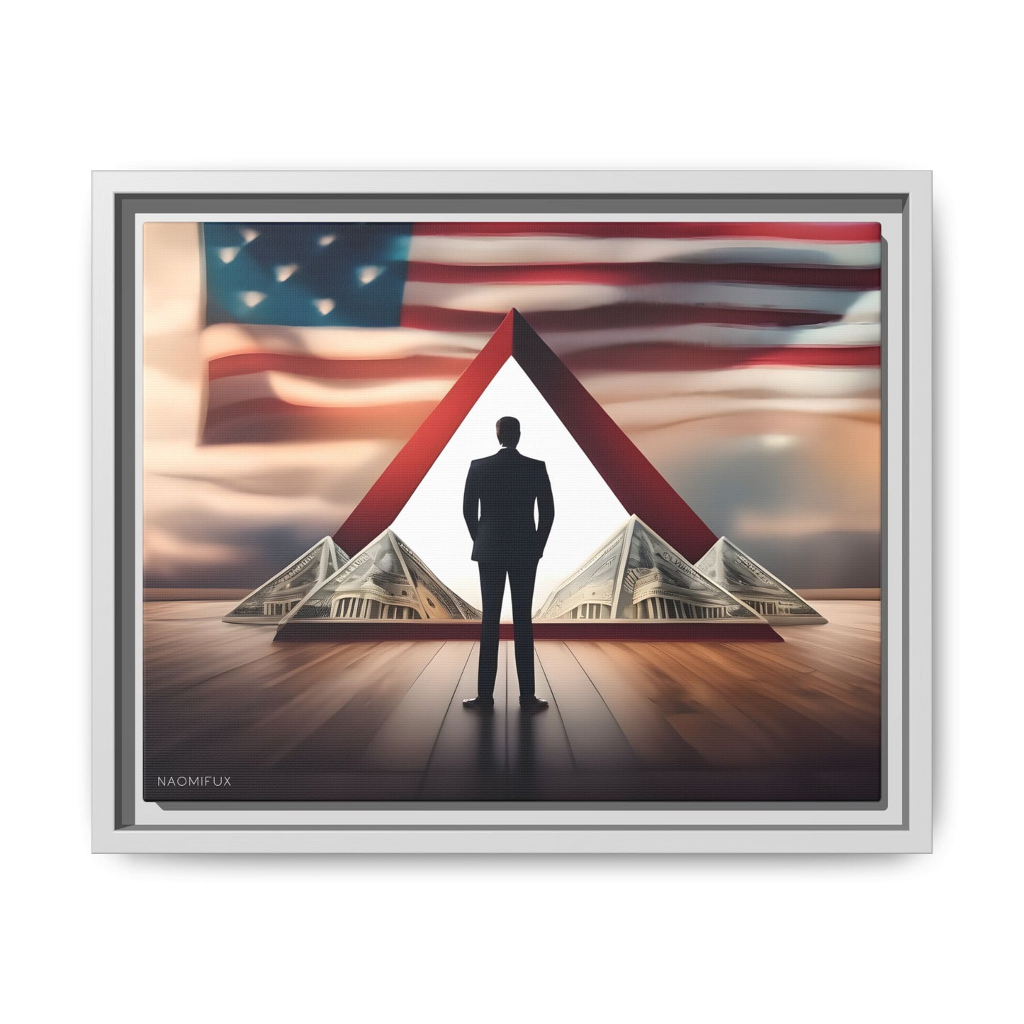 “Patriotic Prosperity” Framed Canvas Art