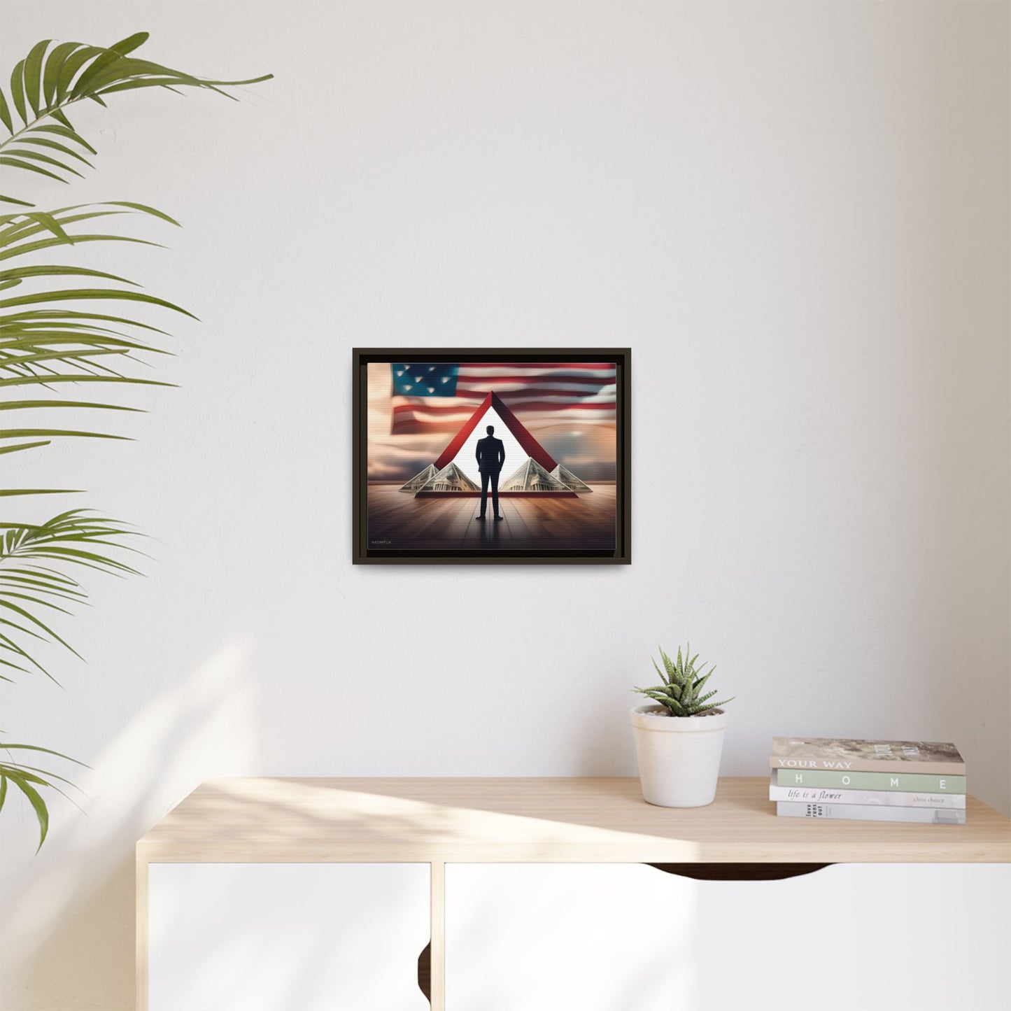 “Patriotic Prosperity” Framed Canvas Art