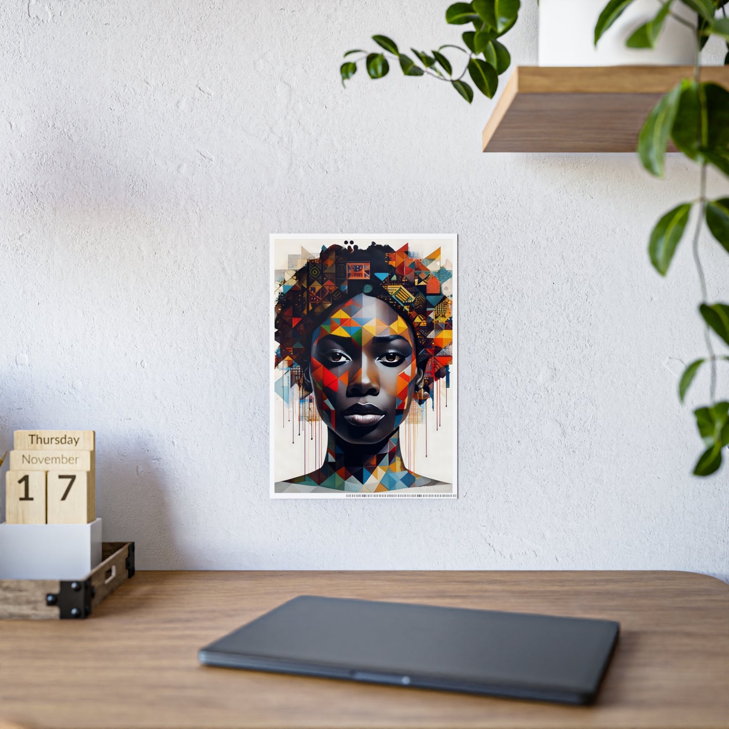 Gloss Posters, Black Girl's Identity Wall Art Print, African American Home