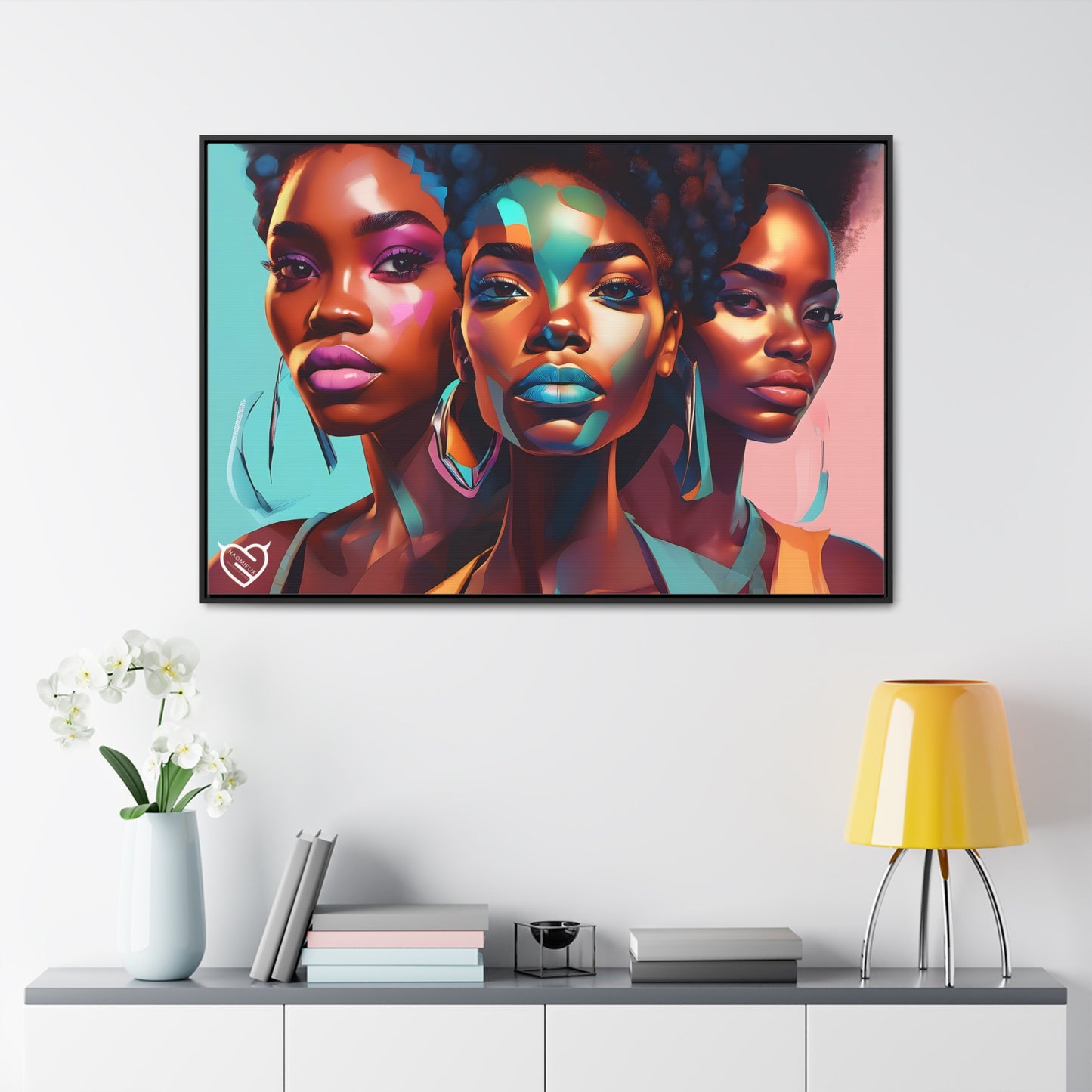 A Black Woman's Clique, Canvas Art, Hang Ready!