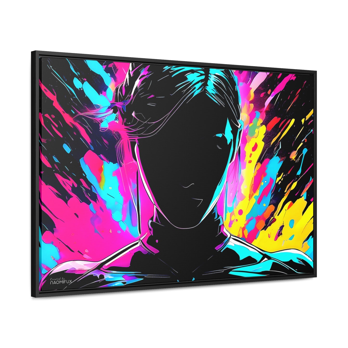 Neon Dreams: Abstract Canvas Art