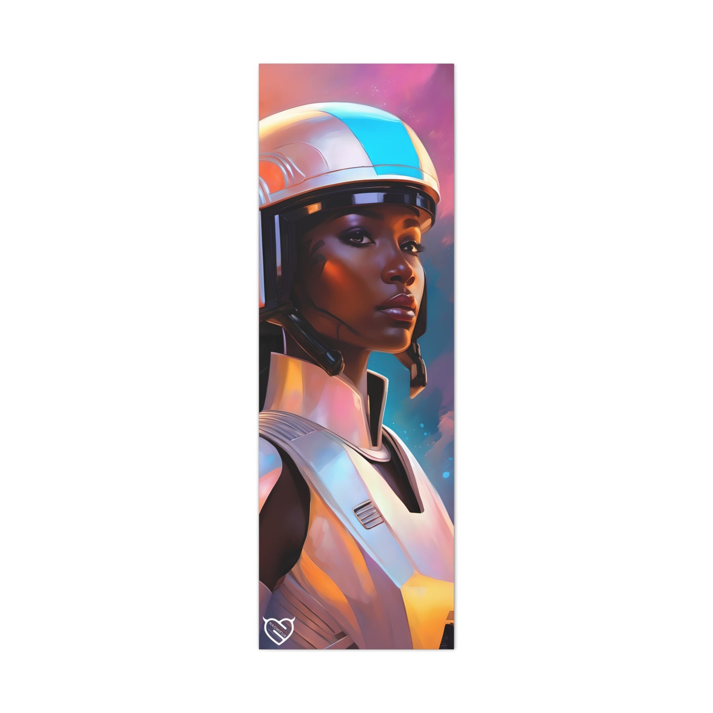 Sci-Fi Female Warrior with Helmet Canvas Print | Canvas Gallery Art