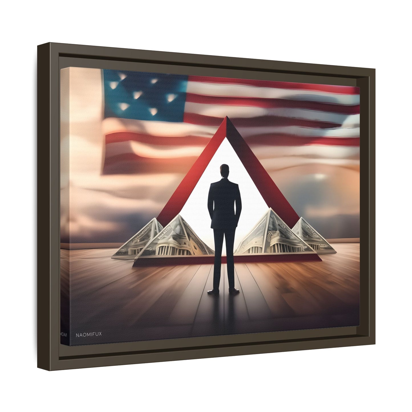 “Patriotic Prosperity” Framed Canvas Art