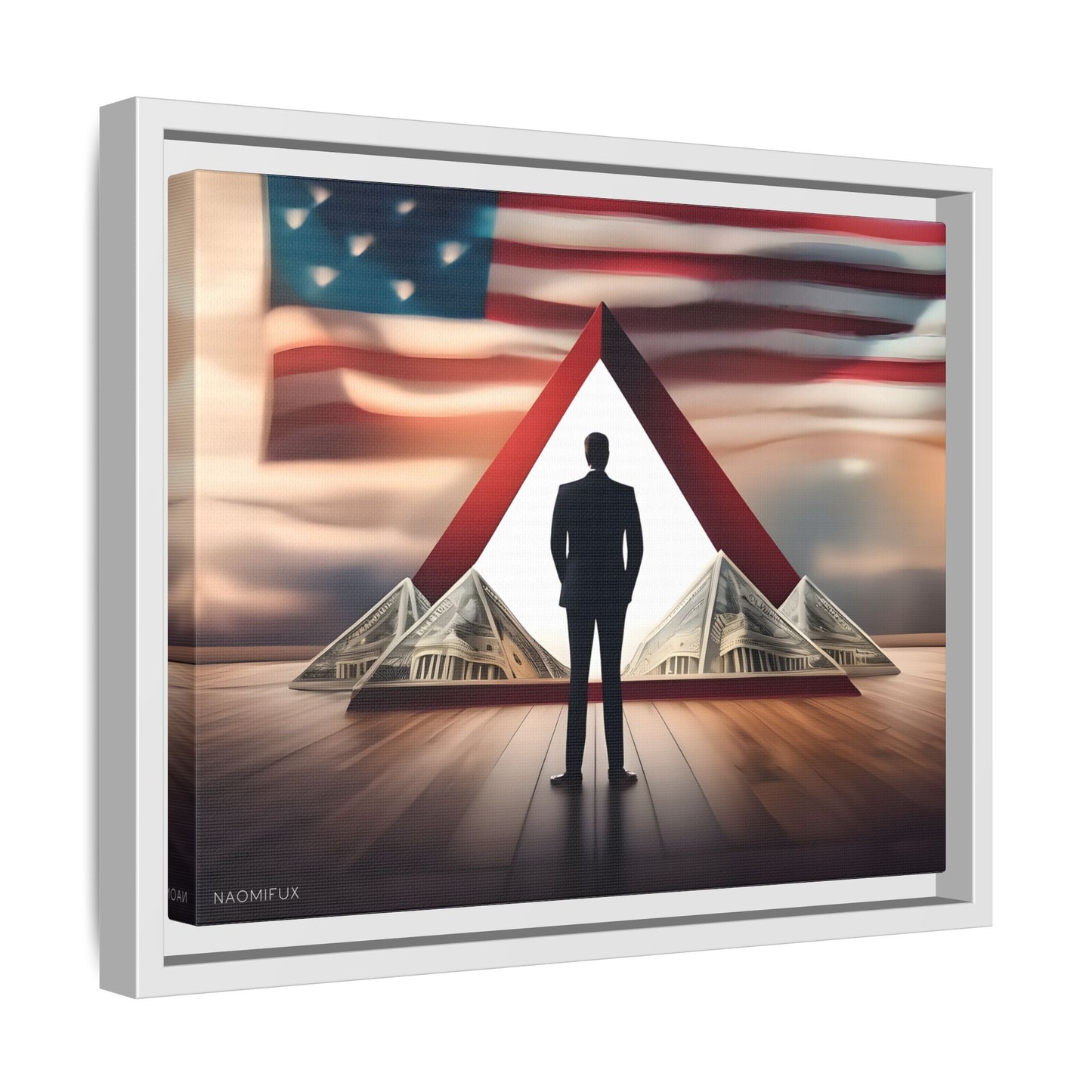 “Patriotic Prosperity” Framed Canvas Art