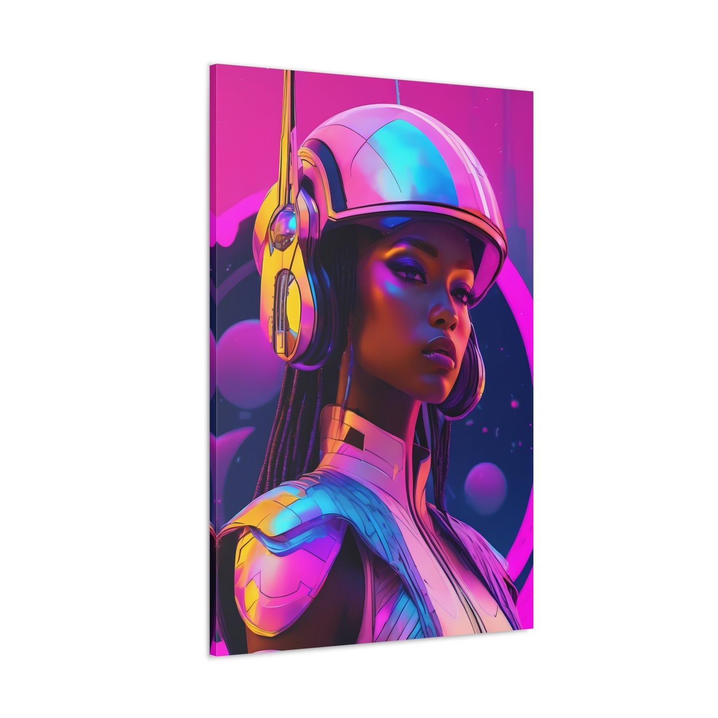 Sci-Fi Female Elite Squadron with Helmet Canvas Print | Canvas Gallery Art