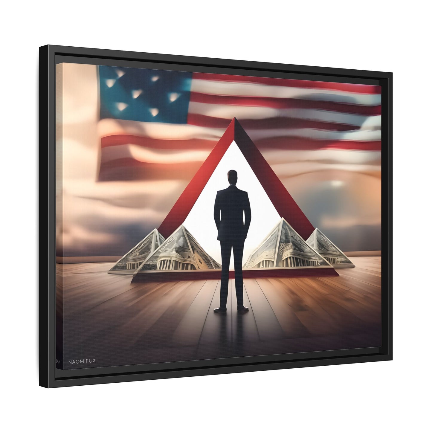 “Patriotic Prosperity” Framed Canvas Art