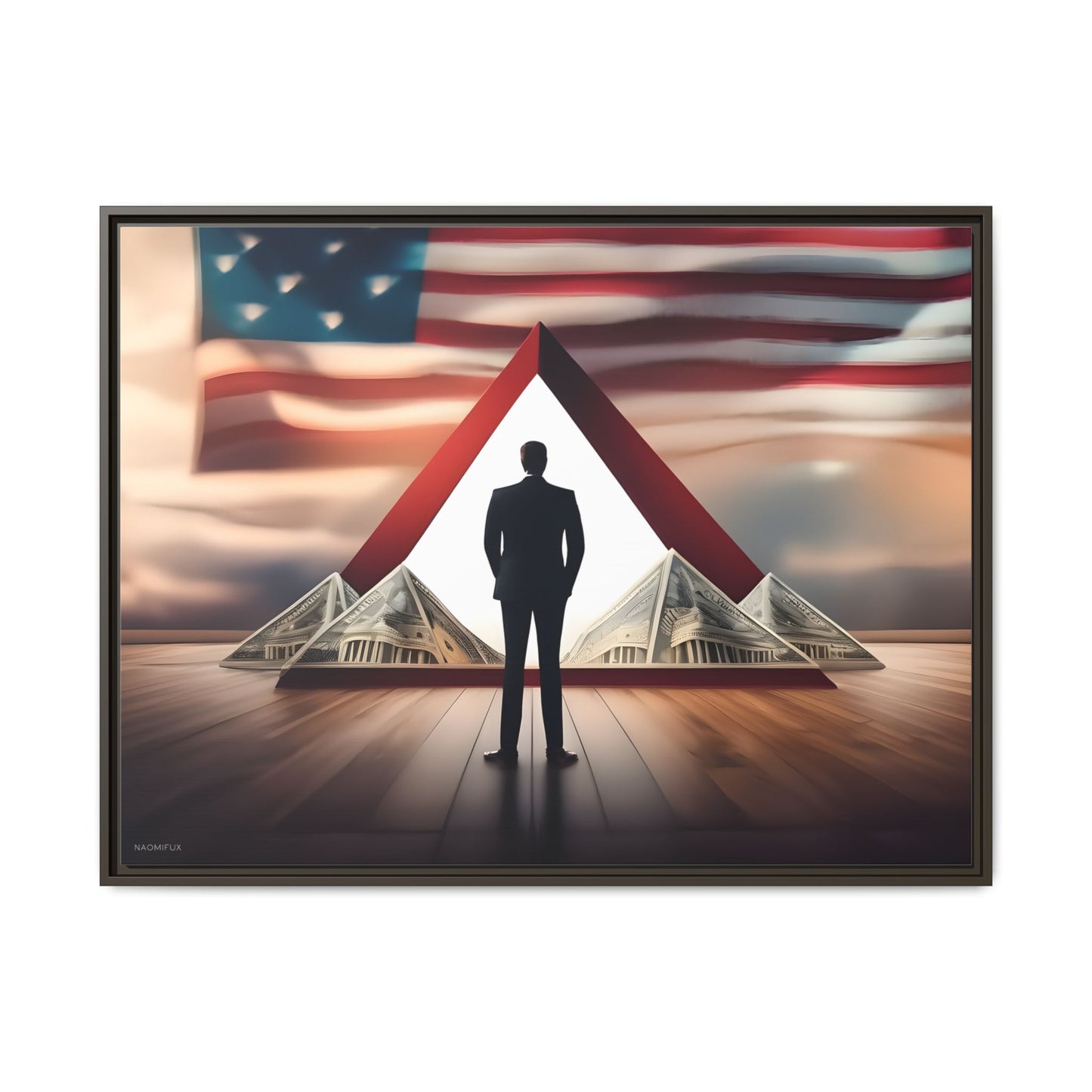 “Patriotic Prosperity” Framed Canvas Art