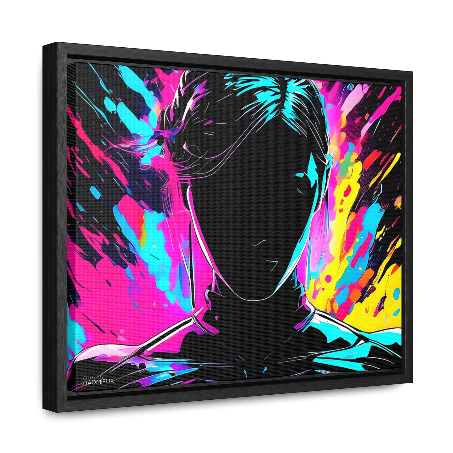 Neon Dreams: Abstract Canvas Art