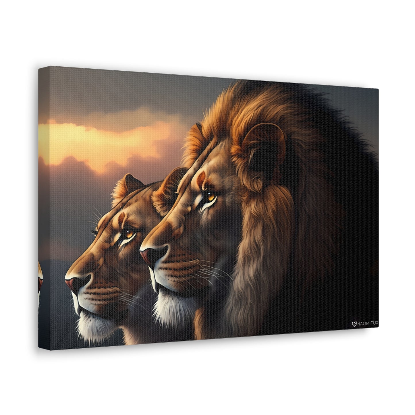 "The Lion and His Ness" Canvas Wall Art Canvas Art