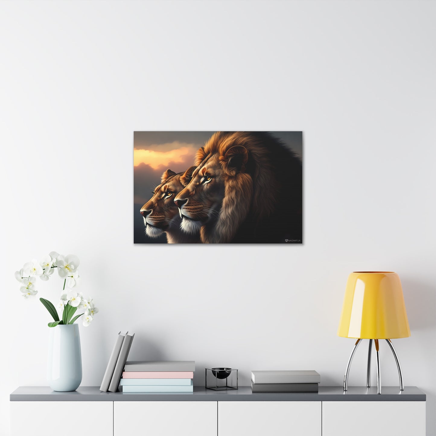 "The Lion and His Ness" Canvas Wall Art Canvas Art