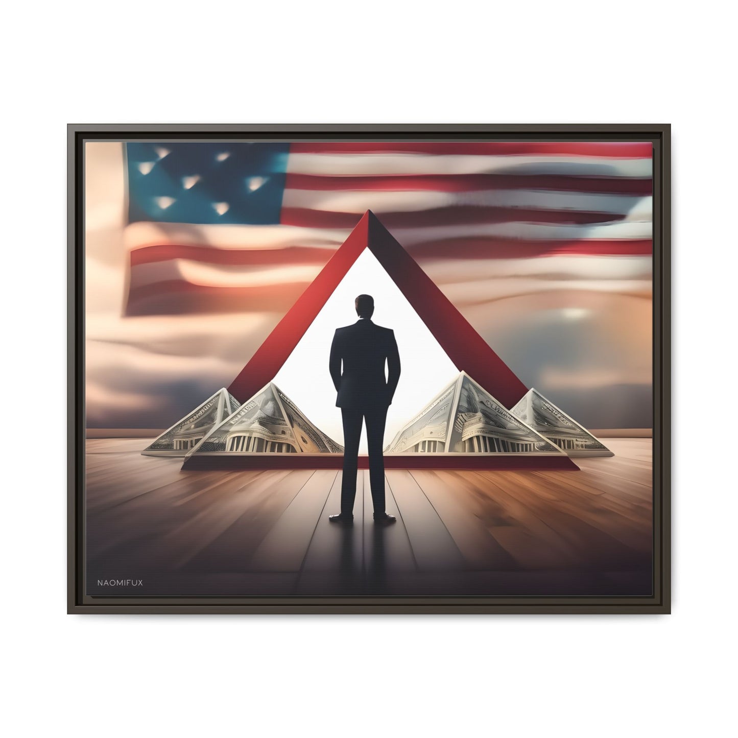 “Patriotic Prosperity” Framed Canvas Art