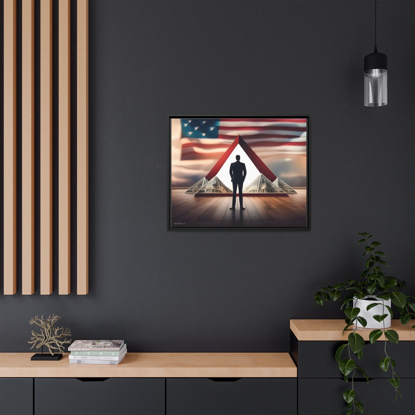 “Patriotic Prosperity” Framed Canvas Art