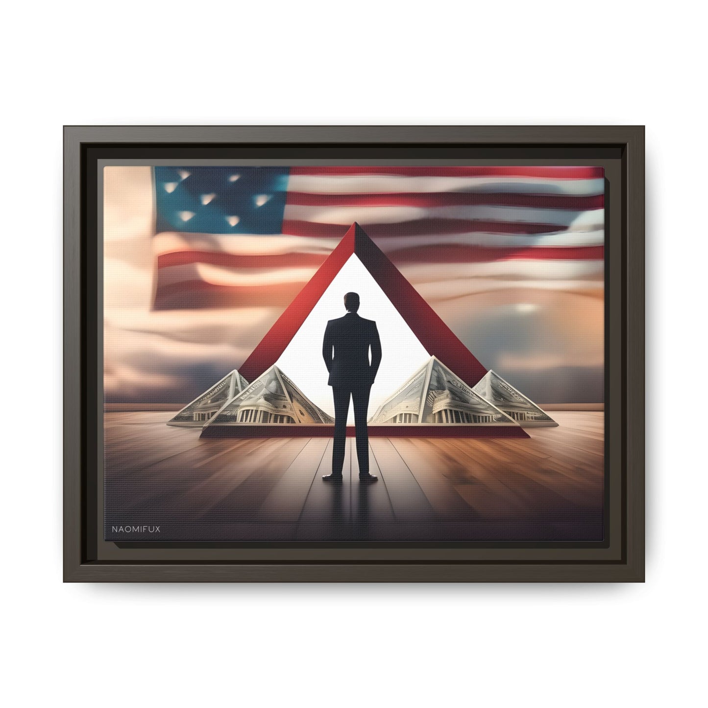 “Patriotic Prosperity” Framed Canvas Art