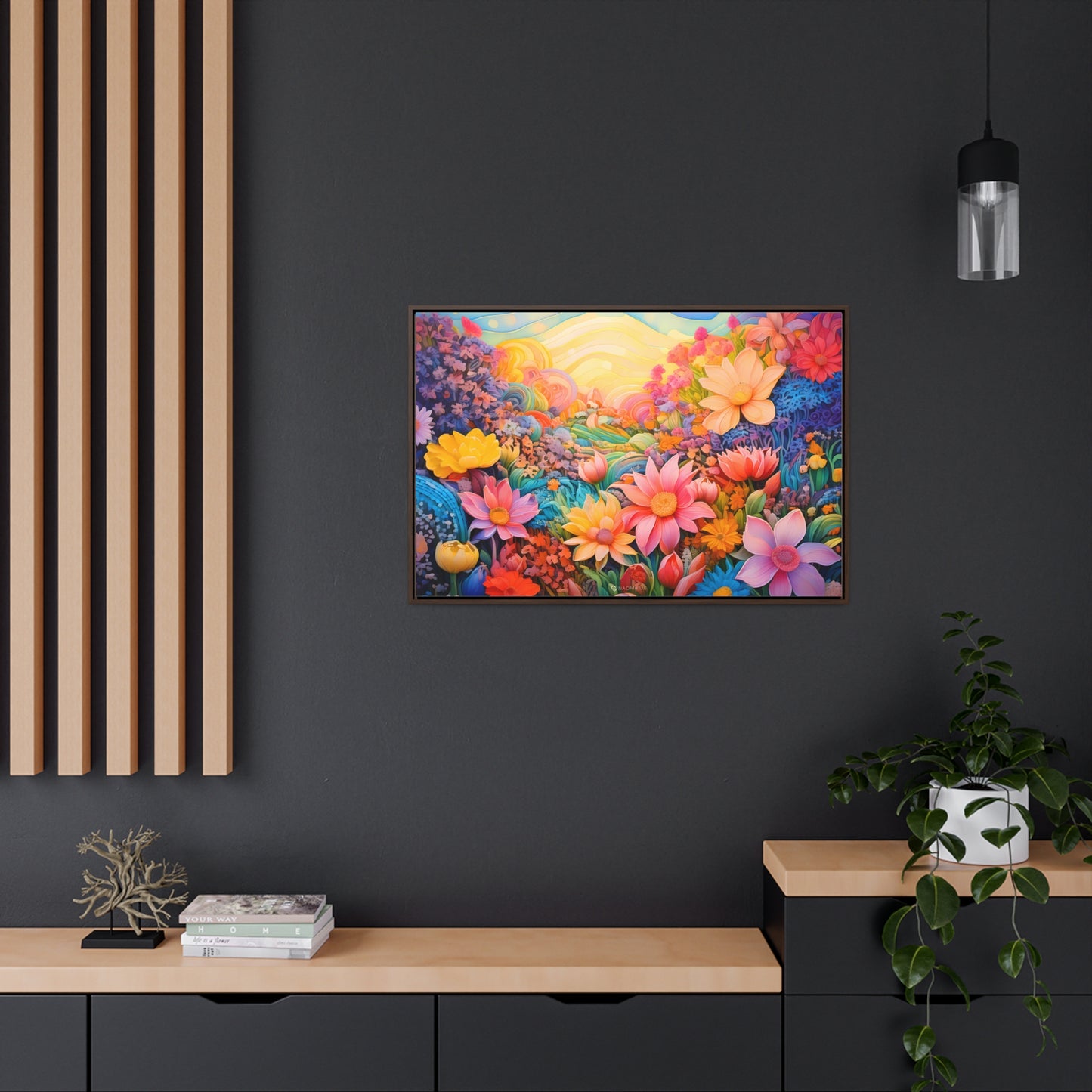 A Blooming Pathway to Paradise Canvas Art!