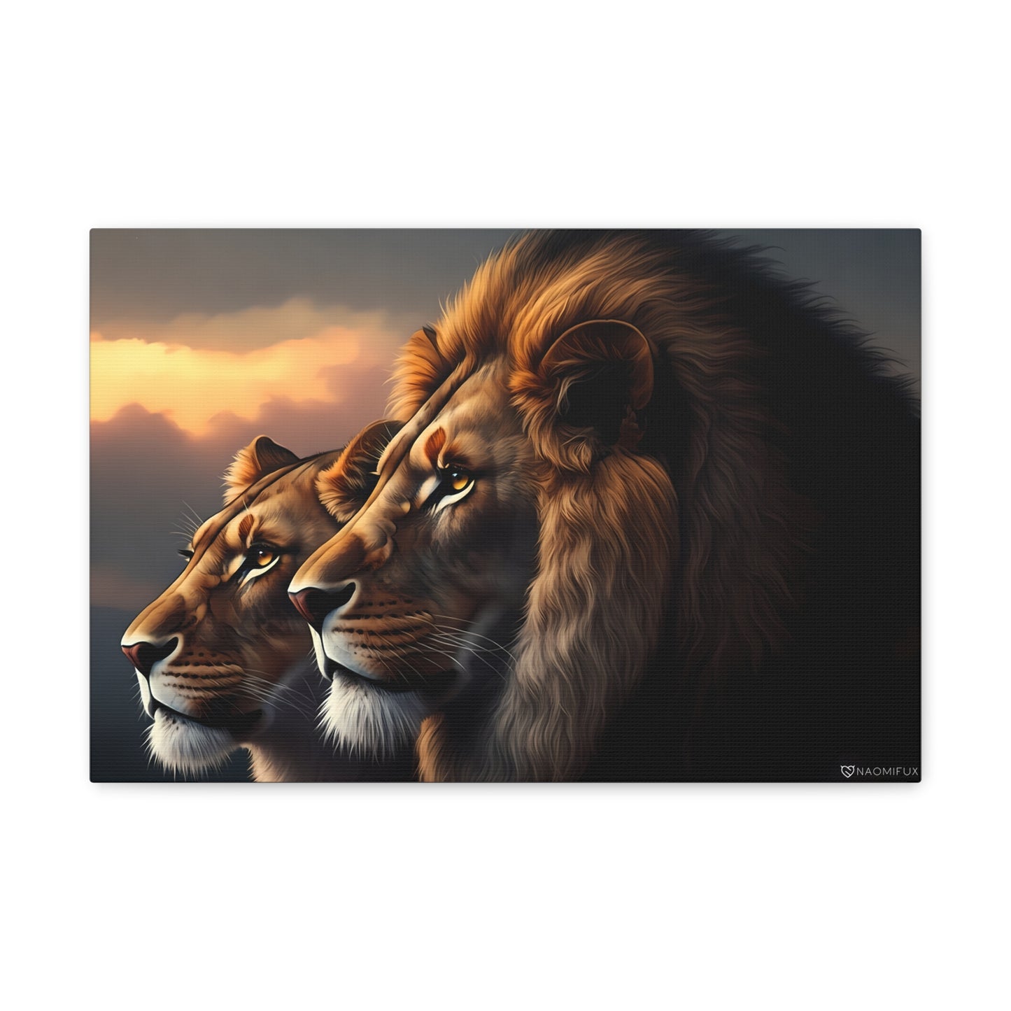 "The Lion and His Ness" Canvas Wall Art Canvas Art