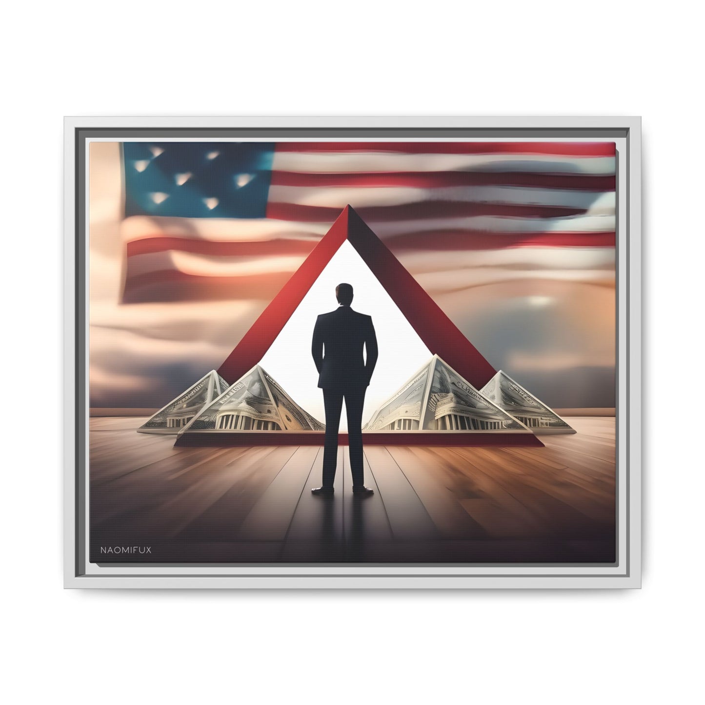 “Patriotic Prosperity” Framed Canvas Art