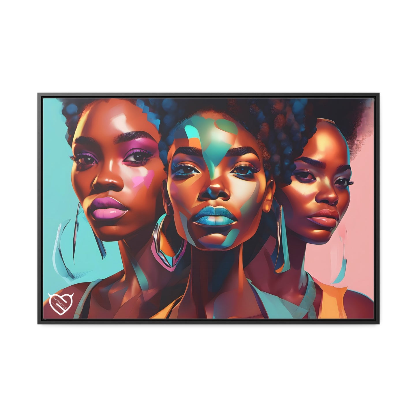 A Black Woman's Clique, Canvas Art, Hang Ready!