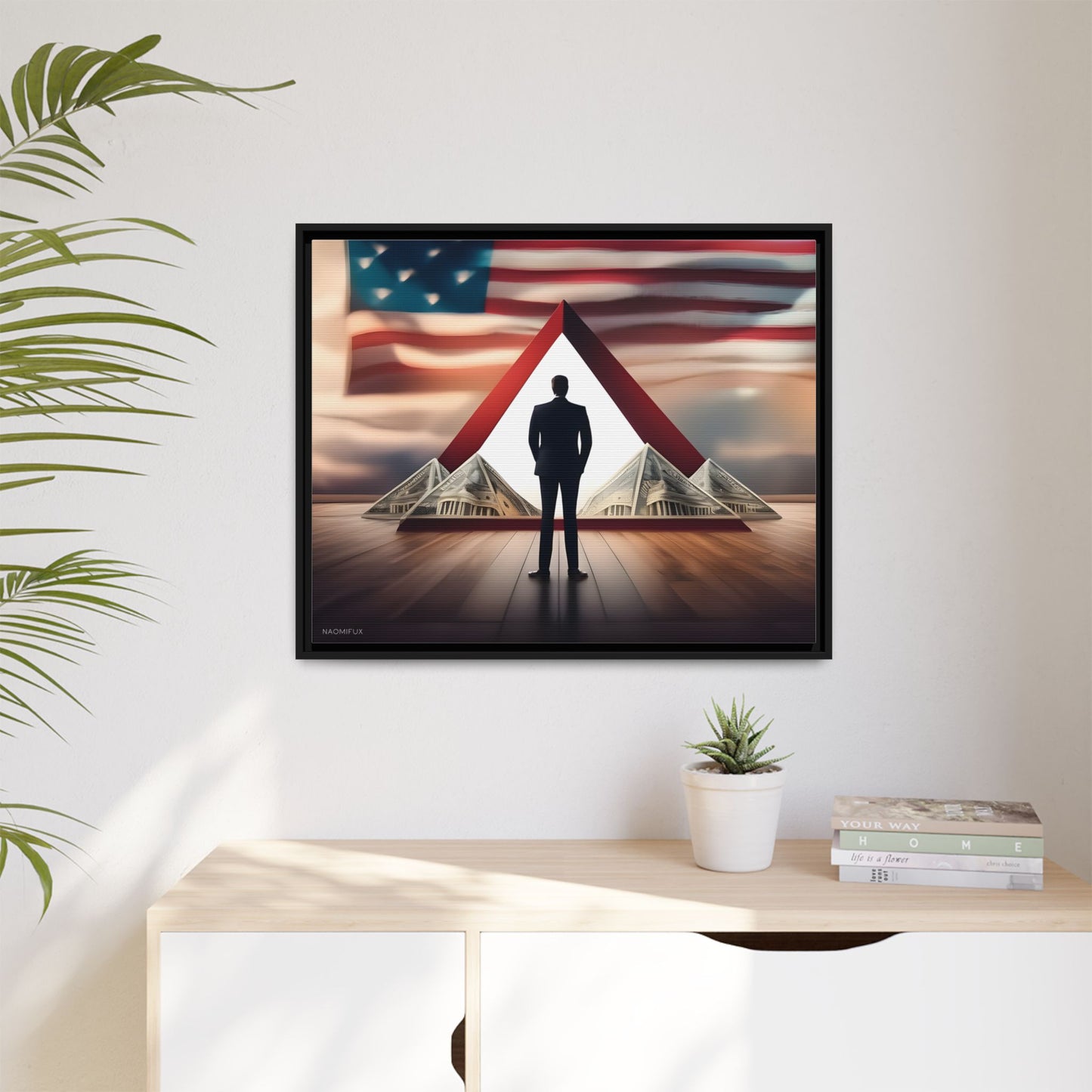 “Patriotic Prosperity” Framed Canvas Art