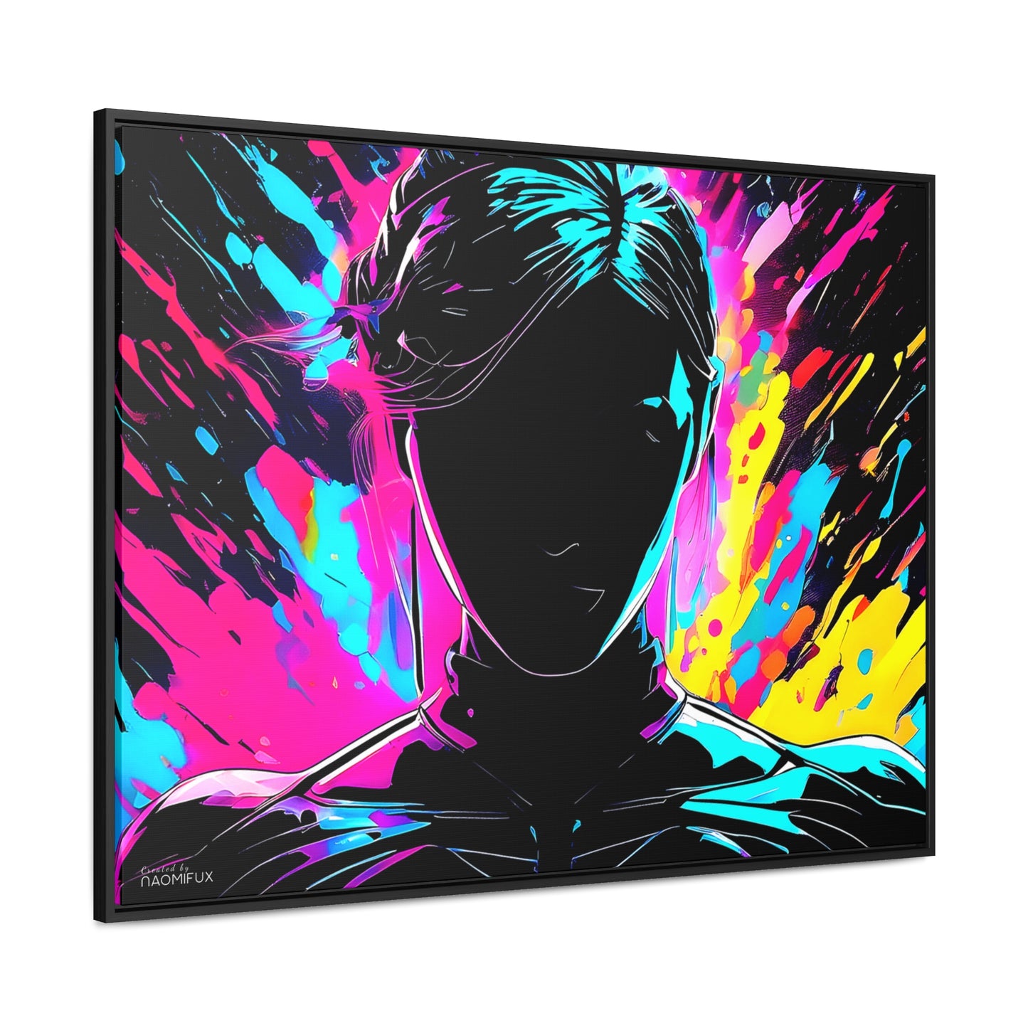 Neon Dreams: Abstract Canvas Art