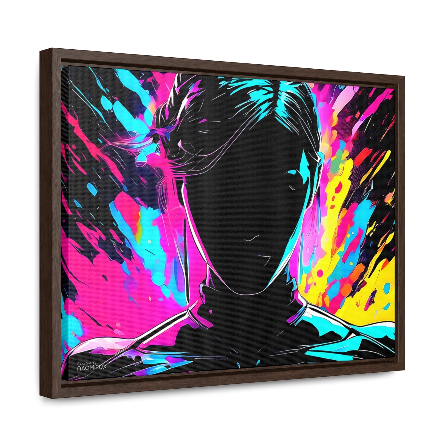 Neon Dreams: Abstract Canvas Art