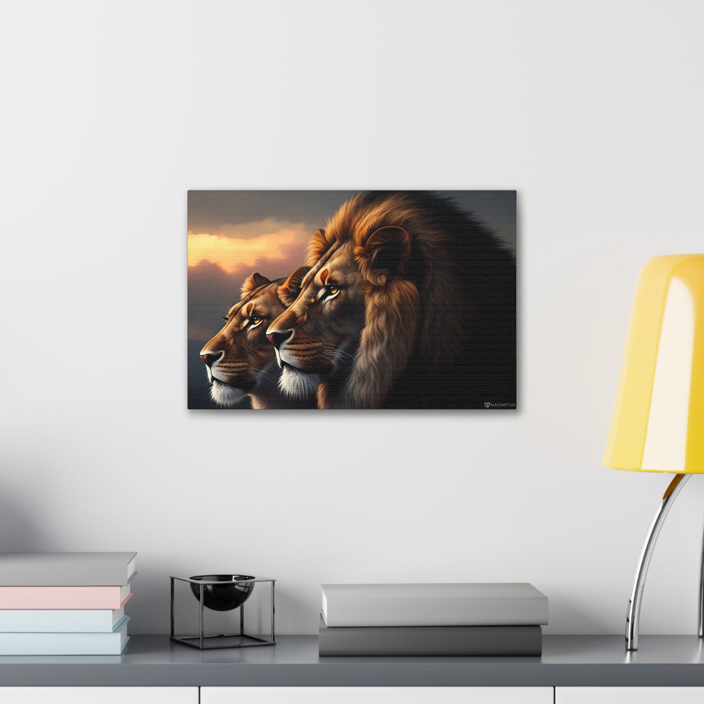 "The Lion and His Ness" Canvas Wall Art Canvas Art