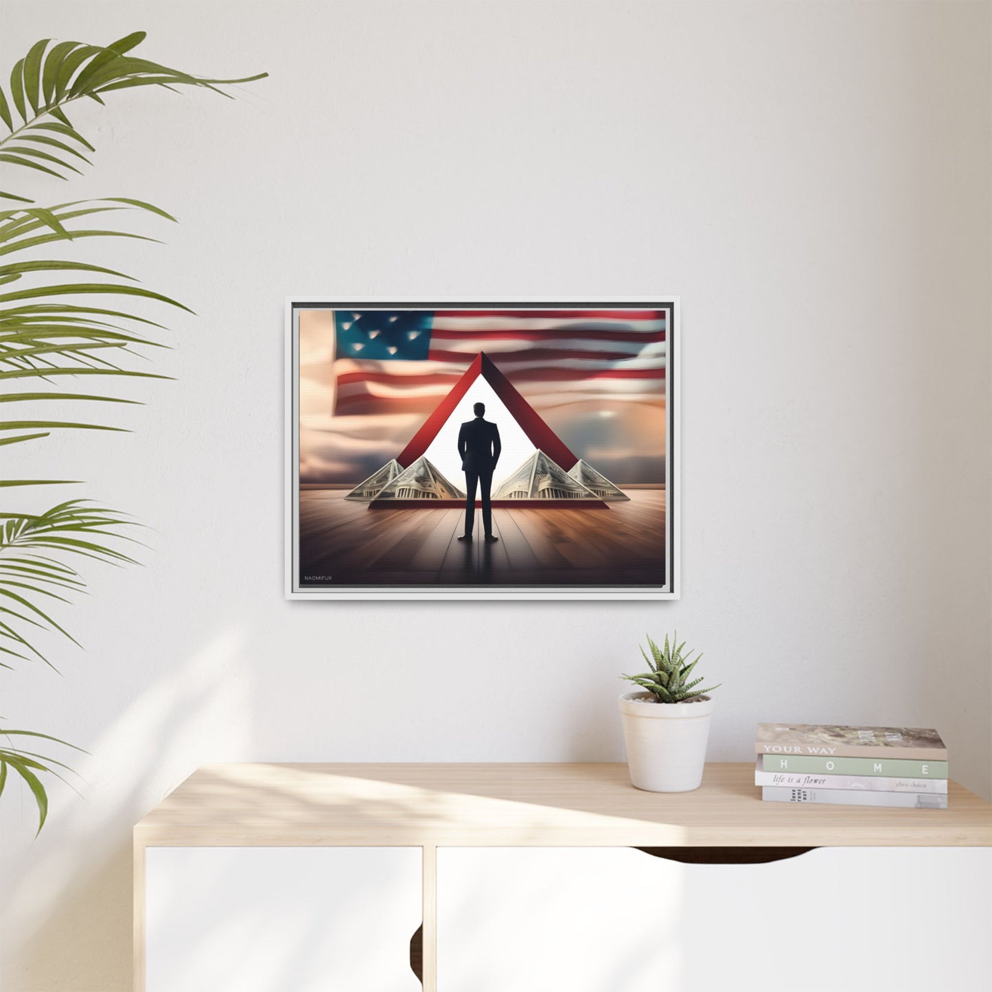 “Patriotic Prosperity” Framed Canvas Art