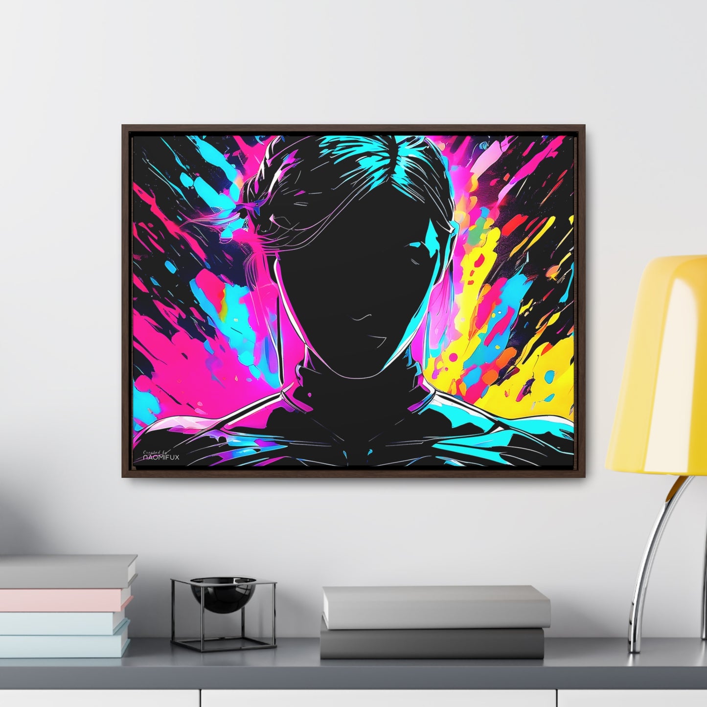 Neon Dreams: Abstract Canvas Art