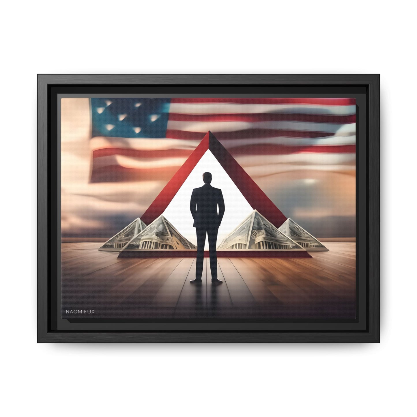 “Patriotic Prosperity” Framed Canvas Art