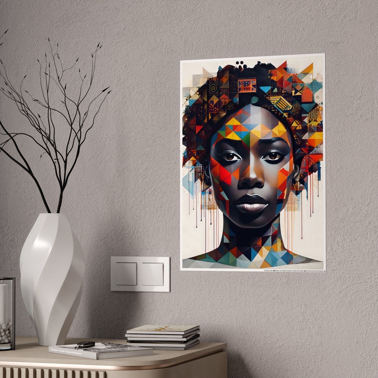 Gloss Posters, Black Girl's Identity Wall Art Print, African American Home