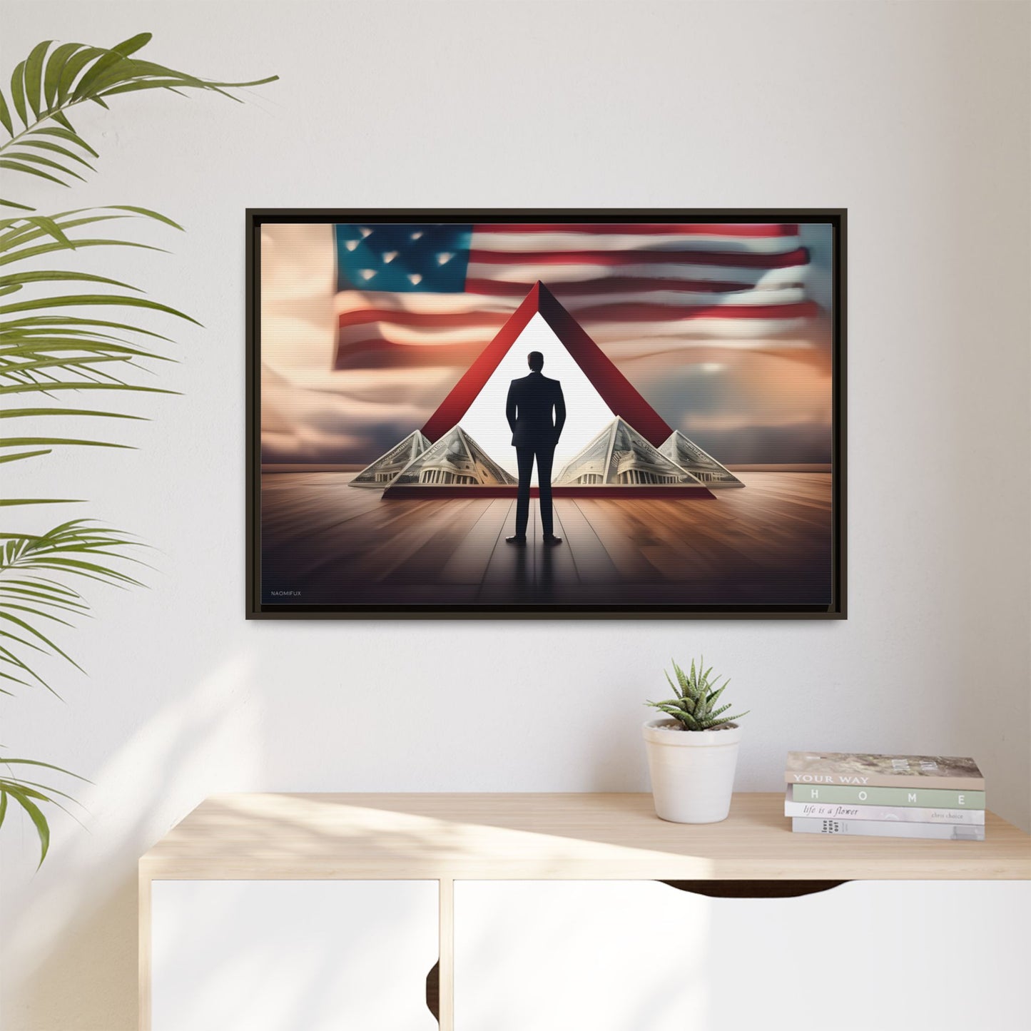 “Patriotic Prosperity” Framed Canvas Art