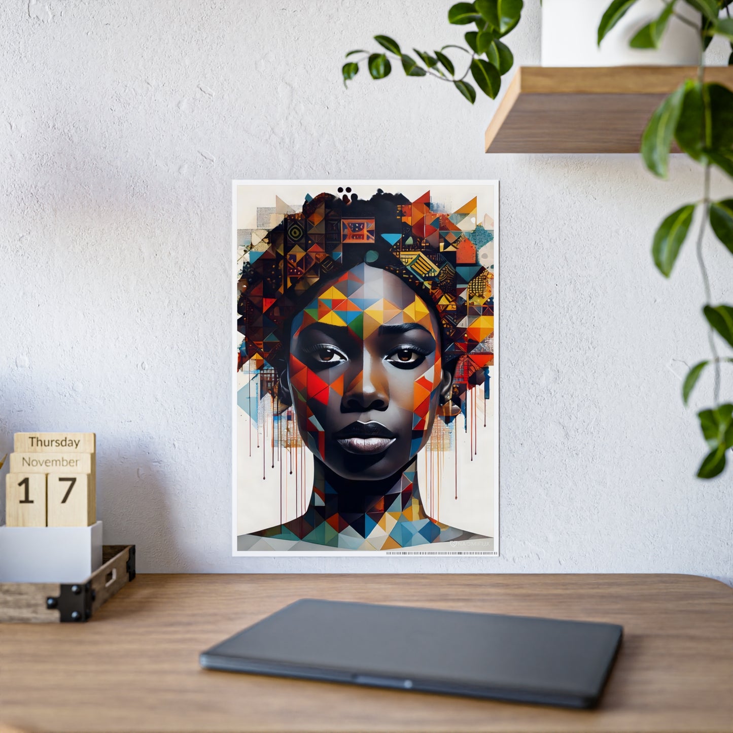 Gloss Posters, Black Girl's Identity Wall Art Print, African American Home