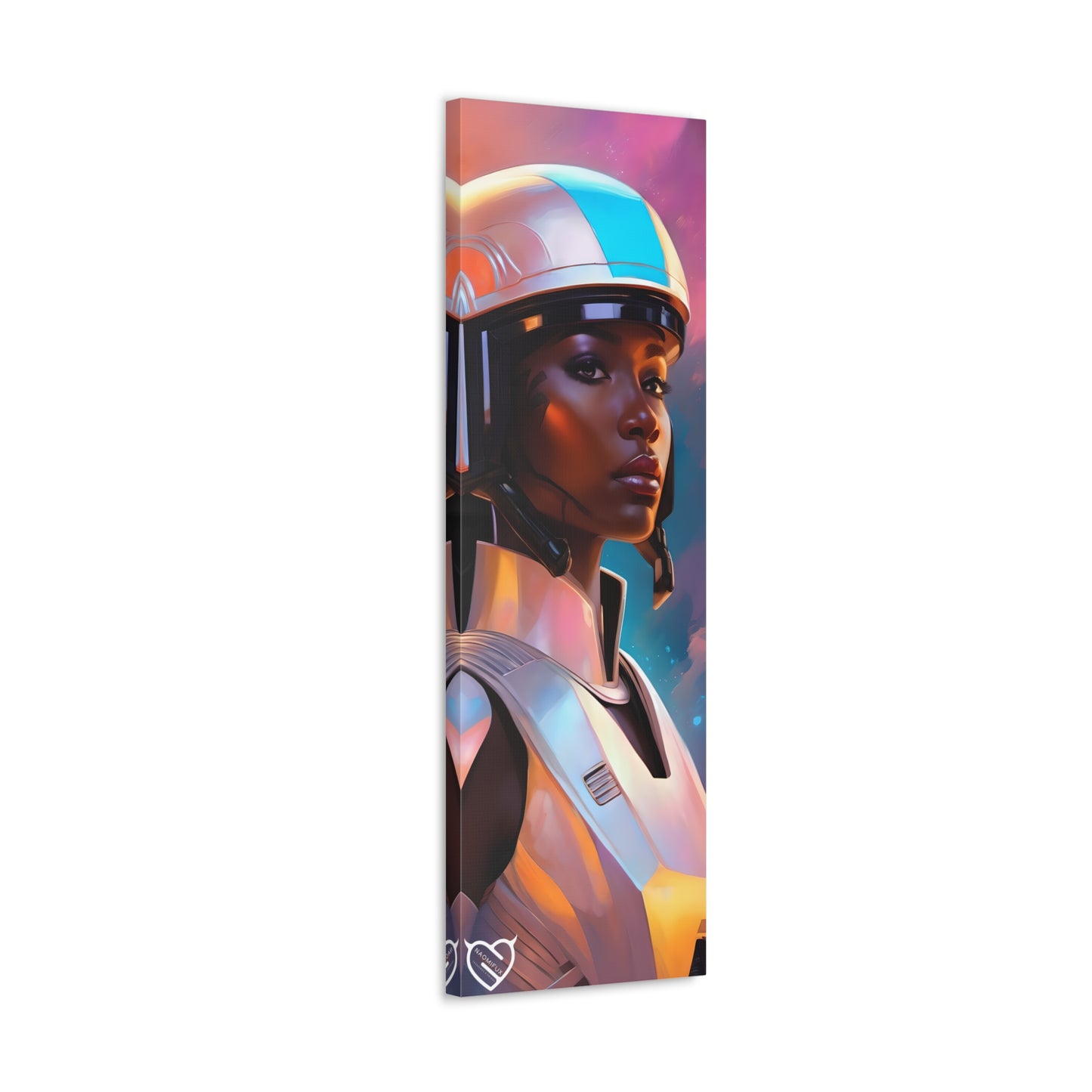 Sci-Fi Female Warrior with Helmet Canvas Print | Canvas Gallery Art