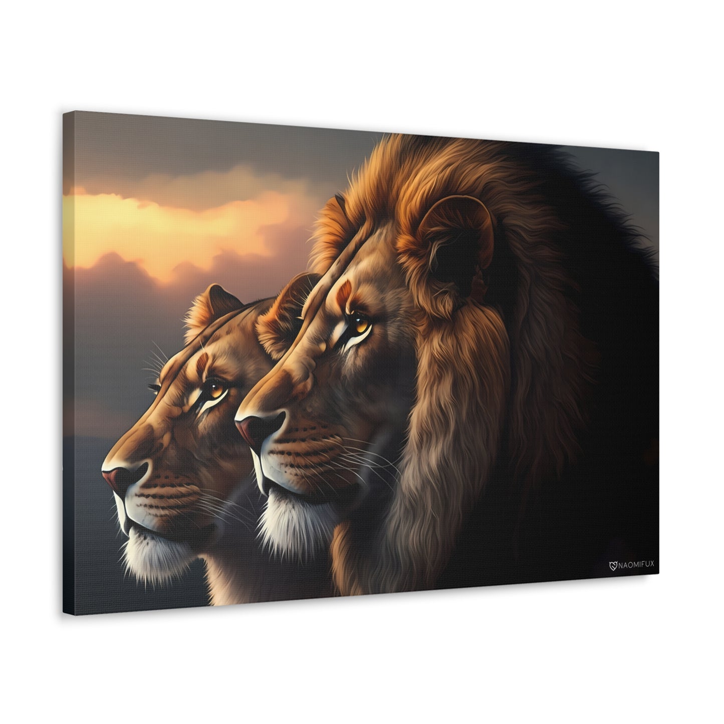 "The Lion and His Ness" Canvas Wall Art Canvas Art