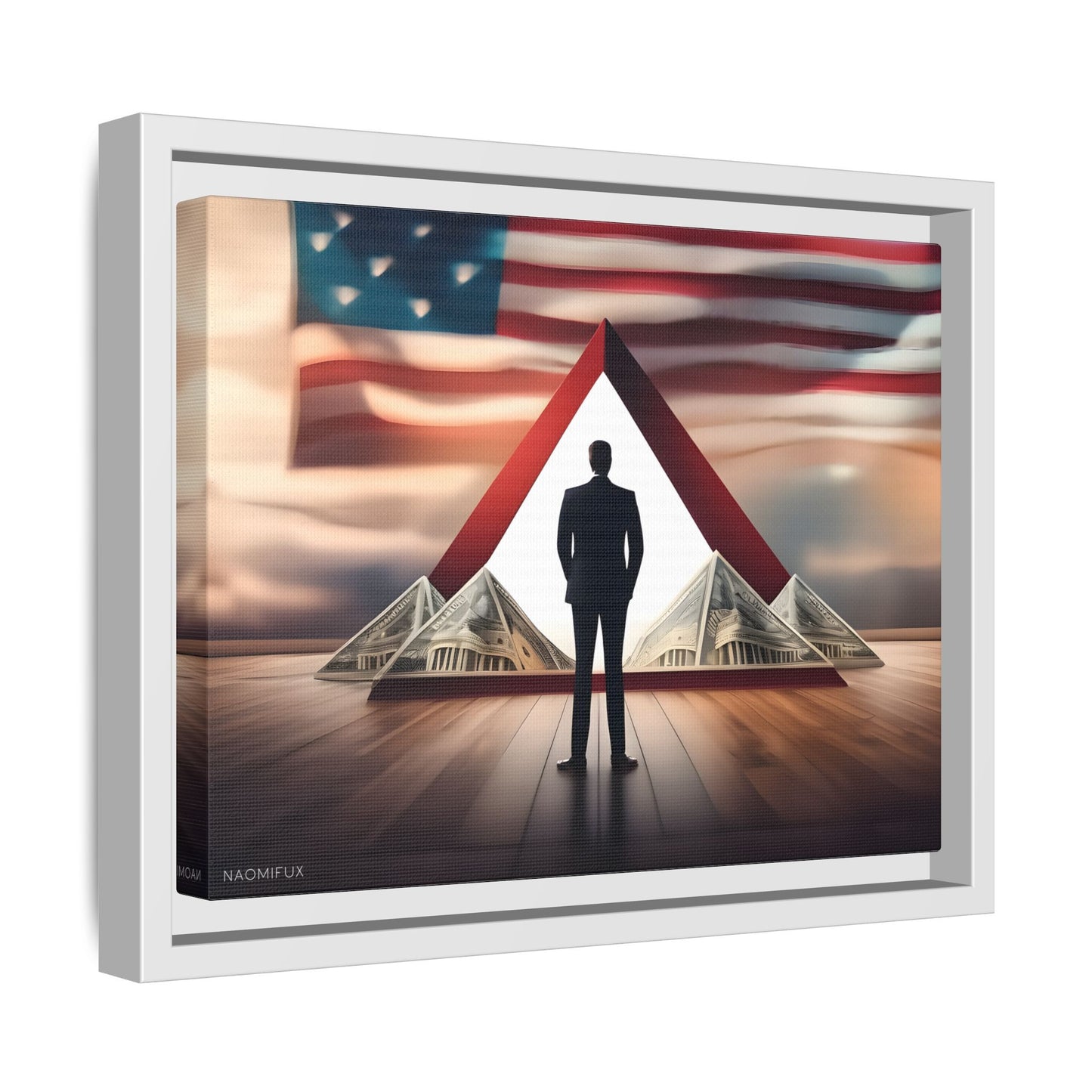 “Patriotic Prosperity” Framed Canvas Art